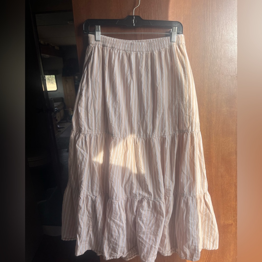 PACT organic cotton womens maxi tiered skirt boho cottagecore minimalist